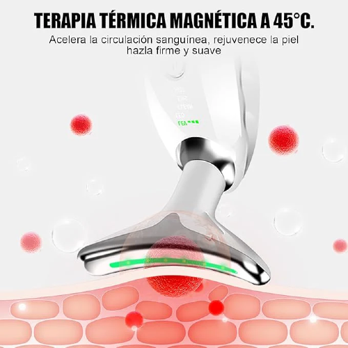 Masajeador Facial Reductor Arrugas - com Luz LED e Vibración