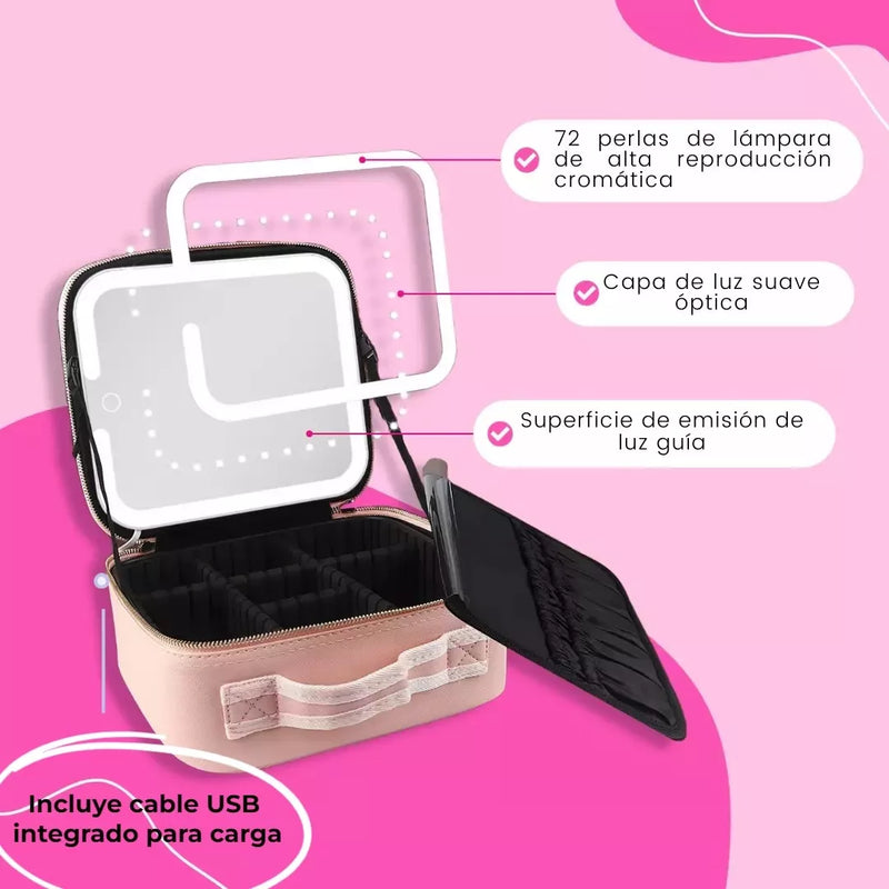 🧴 El Organizador de Maquillaje con Espejo LED 💡