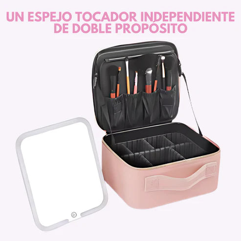 🧴 El Organizador de Maquillaje con Espejo LED 💡